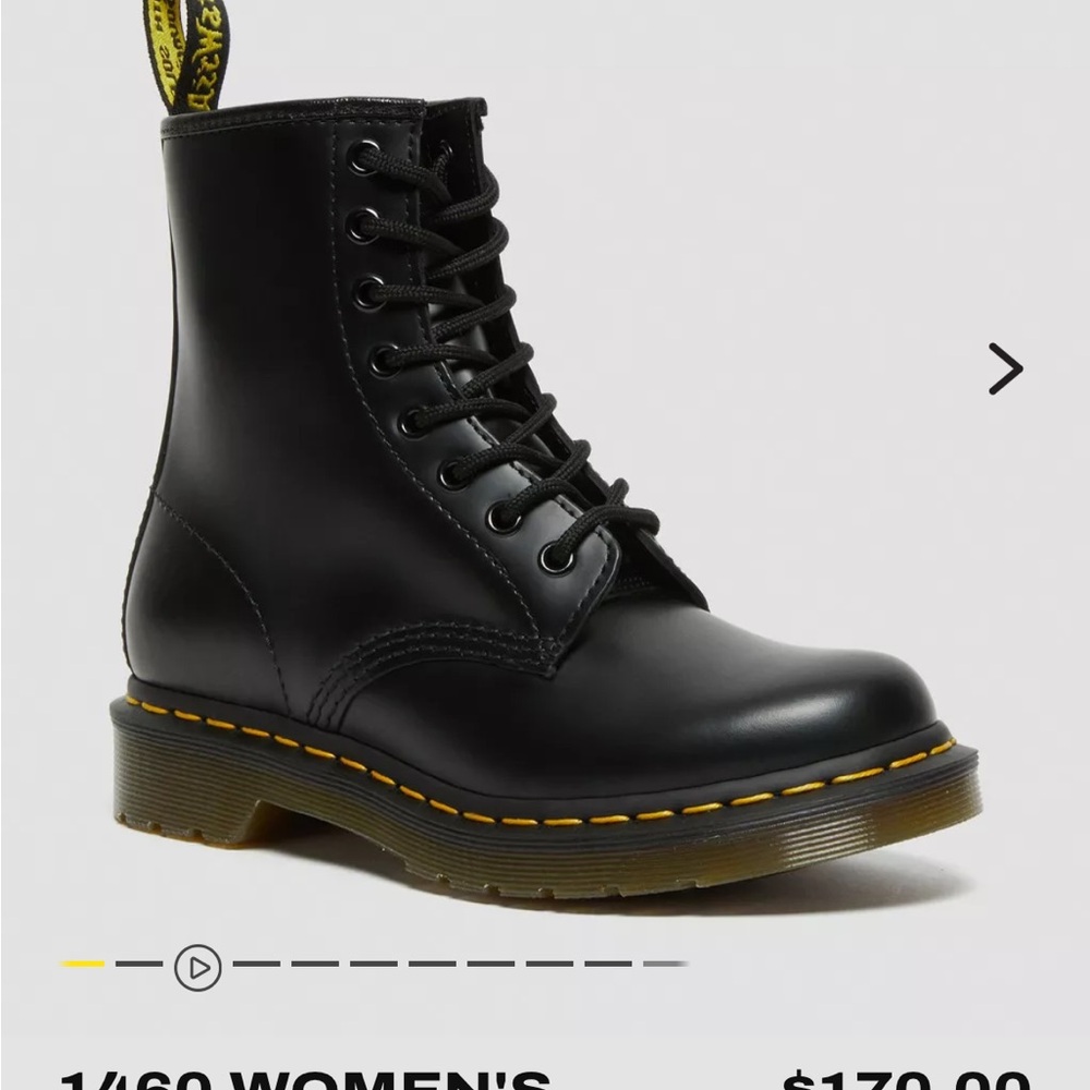 Doc martens women’s smooth leather lace up boots